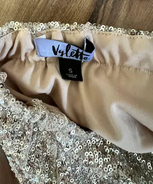 Sequin Mini Skirt Gold Size S - NWT thumbnail 8