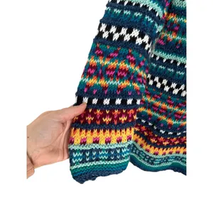 VTG The Limited Hand Knit Ramie Cotton Fair‎ Isle Sweater Sz S thumbnail 3