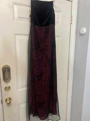 Roberta Vintage Burgundy Floral Mesh Whimsigoth, 90s Whimsigoth, Vampy Grunge thumbnail 13