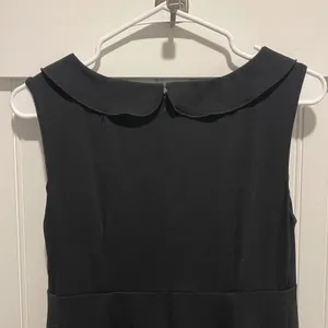 Nicole Miller Maternity Dress Women S Black Ruffle V-Neck Peter Pan Collar Crepe thumbnail 5