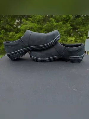 Klogs Footwear Mission Black Leather Slip Resistant Work Clogs Nursing Shoes 8.5 thumbnail 3
