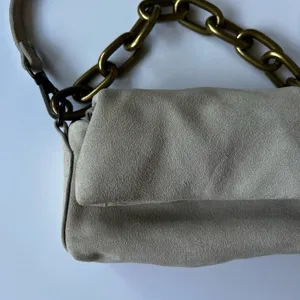 Free People Charlie Chain Crossbody in taupe suede leather thumbnail 5
