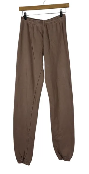SKIMS Boyfriend Solid Sweatpants Brown Loungewear Elastic Waist Cuffs Size XS thumbnail 1