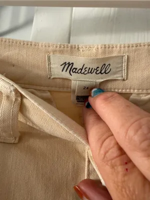 Madewell Beige High-Rise Straight Leg Pants thumbnail 2