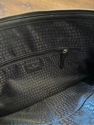 Kate Spade Larchmont Avenue Logo Penny Tote Bag Leather Purse Black thumbnail 6