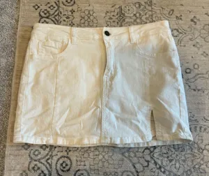 Amazon White Denim Mini Skort thumbnail 1