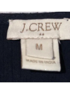 J.Crew Women's Medium Black Cotton Top with Decorative Trim thumbnail 5
