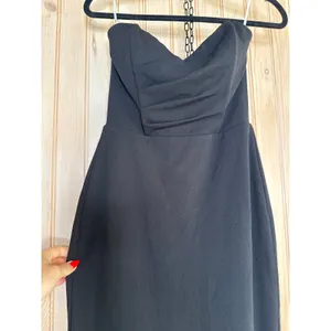 NWOT Lulus Iconic Arrival Black Strapless Bustier Mermaid Maxi Dress Party Sz S thumbnail 4