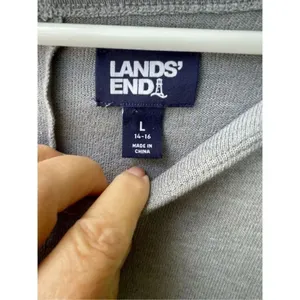Lands End size L dolman sleeves sweater. Neutral Light grey thumbnail 4