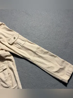 Kensie Jeans Womens Utility Jacket Small Beige Military Safari Cargo Stretch thumbnail 6