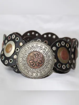 Black & Brown Concho Western Boho Statement Belt thumbnail 12