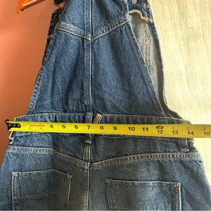 Free People Sunkissed Denim Short Overalls Zip‎ Front Jean Shortalls NEW Size 25 thumbnail 7