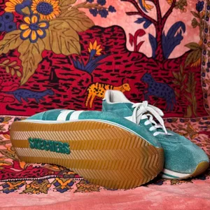 Vintage Y2k Green and White Platform Sketchers Active thumbnail 2