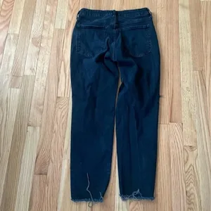Old Navy Jeans Womens 6 Black High Rise OG Straight Distressed Casual Minimalist thumbnail 10