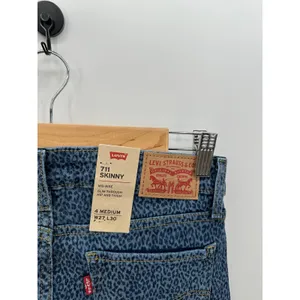 Levi's 711 Skinny Denim Jeans‎ Animal Print Leopard Cotton Stretch Women 27 NWT thumbnail 8