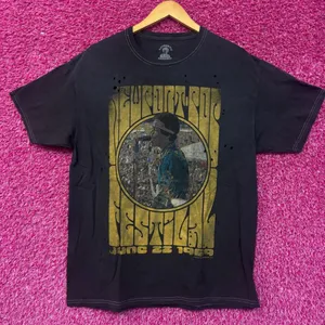 Jimi Hendrix 1969 Newport Pop Festival Distressed Rock Tee M thumbnail 1