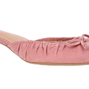 TIME and TRU Womens Kitten Heel Slip On Shoes Size 11 Pink Faux Suede New thumbnail 2