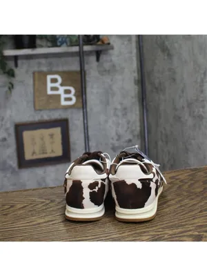Universal Thread Skyler Cow Print Low-Top Lace Sneakers 94568019 Dark Brown 6M thumbnail 4