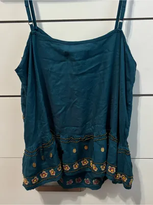Anthropologie Floral Beaded Tank Top NWT thumbnail 3
