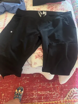Figs Pants Women XXL Scrubs Black Kade High Waisted Cargo Nurse Hospital PO 1273 thumbnail 12