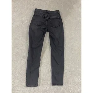 mott bow mom jeans gray Black wash 26x28‎ Size 26 thumbnail 6