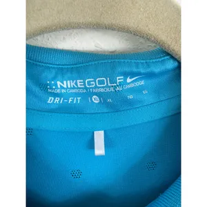 Nike Golf Dri-FIT Polo Shirt Womens XL Blue Short Sleeve Textured Dot thumbnail 6
