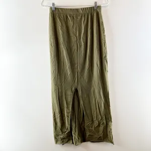 Free People Beach Pull On Jersey Pima Cotton Maxi Skirt Green Small thumbnail 4