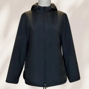Vintage GAP Women’s Front Zip Rain Jacket with Adjustable Hood Black Size Small thumbnail 1