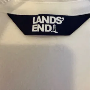 Lands'‎ End Women's Ivory Fleece Zip-Up Vest Size Large Casual thumbnail 5
