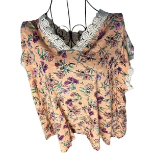 5/$25 For The‎ Republic M Short Sleeve Embroidered Lace Trim Floral Cottage New thumbnail 3