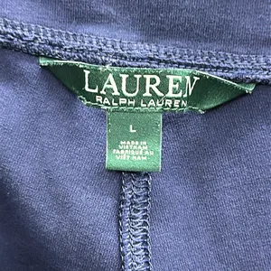 Lauren Ralph Lauren Navy Blue Straight Leg Stretch Legging Pants Womens Large thumbnail 7