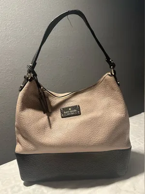 Kate spade black and beige shoulder leather bag thumbnail 1