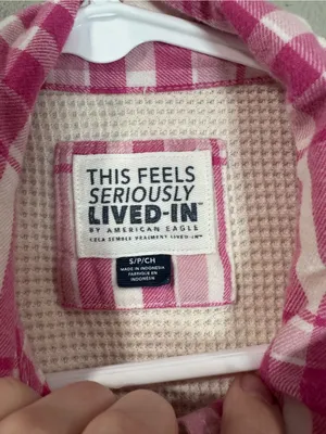 AE Oversized Long-Sleeve Plaid Button-Up Shirt thumbnail 4