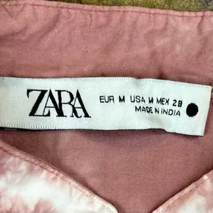 Zara Pink Tye Dye Button Down Blouse Medium thumbnail 7