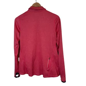 Nike Dri-FIT Womens Running Jacket Pink Heather Full Zip Thumbholes Large thumbnail 5