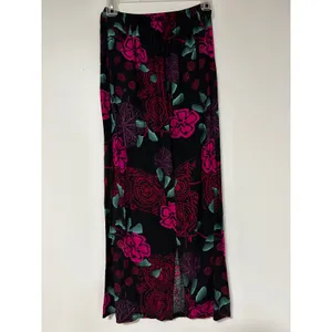 California Krush Womens Floral Mandala 2 Piece Set Black Magenta Rayon Small thumbnail 6