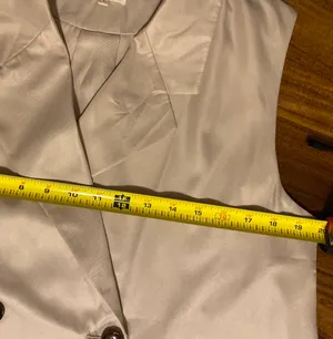 Tea N Cup Los Angeles Double Breast Colar Khaki Sleeveless Shirt Drs L thumbnail 6