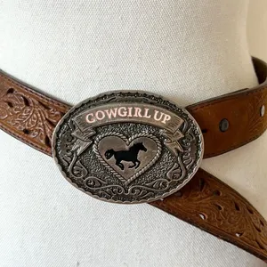 Cowgirl Up Leather Belt Brown thumbnail 1