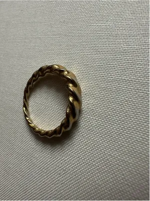 Hey Harper Dove Gold Tone Twisted Band Ring - Size 6 thumbnail 5