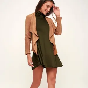 NWT Lulus Sway Girl Sway Olive Green Swing‎ Dress M thumbnail 2