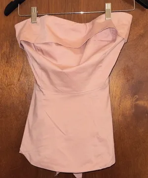 New York & Company Pink Strapless Top thumbnail 1