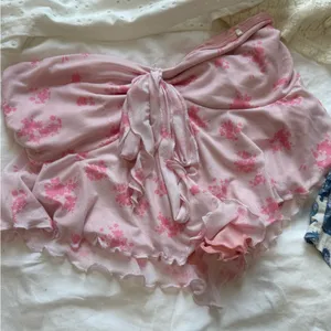 SHEIN Crop Tops Set - White, Cream, Pink,‎ Blue Floral thumbnail 6