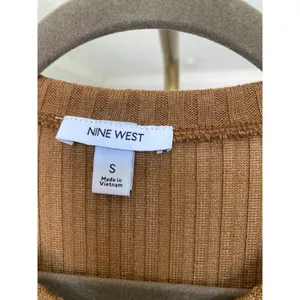 Nine West Ribbed Knit Midi Dress Tank Camel‎ S Preppy Minimalist Resort Neutral thumbnail 3