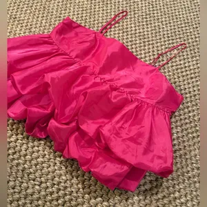 A new day Target magenta bubble ruffle pink tiered blouse women’s size XL thumbnail 3
