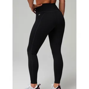 Fabletics PowerHold High Waisted Pocket Leggings Black Compression 7/8 Length S thumbnail 2