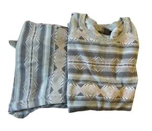 Eddie Bauer pink and grey thermal pajamas set XL lounge sleepwear thumbnail 1