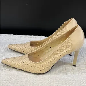 Via Spiga Women's Beige Leather Shoes/Heels Size 6M SKU 5134 thumbnail 4