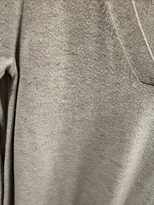 LOFT Light Gray V-Neck Sweater thumbnail 3