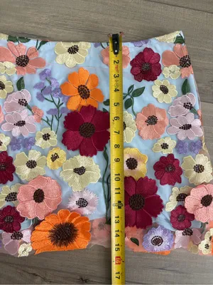 Finesse Addie 3D Flower Appliqué Mini Skirt Multicolor Large thumbnail 7