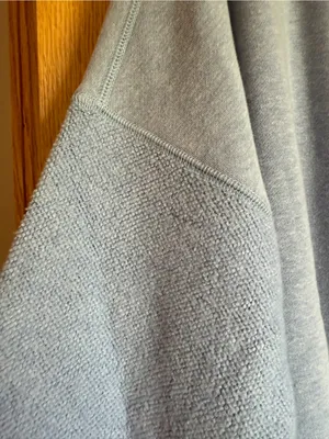 Aerie Très Chic Chenille Oversized Sweatshirt Mixed Media Blue Plus Size XXL NWT thumbnail 5